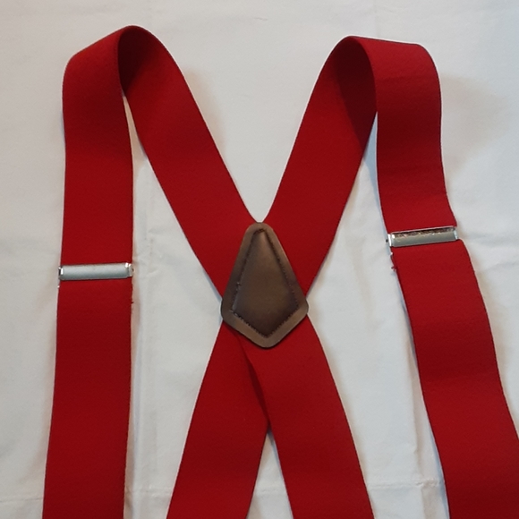 Suspenders braces, red big man 55" - Picture 3 of 8